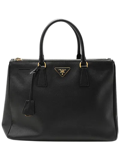 Prada Black Saffiano Leather Galleria Double Zip Tote Large (authentic Pre-  Loved)