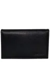 Prada Black Saffiano Leather Logo-embossed Card Holder (authentic Pre-loved) In Black