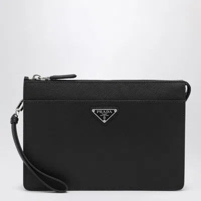Prada Black Saffiano Leather Pouch