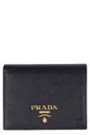 Prada Black Saffiano Leather Small Wallet