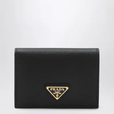 Prada Black Saffiano Leather Small Wallet