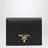 Prada Black Saffiano Leather Small Wallet In Black