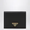 Prada Black Saffiano Leather Small Wallet Women In Black