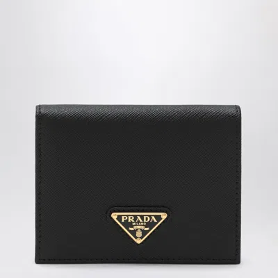 Prada Black Saffiano Leather Small Wallet Women