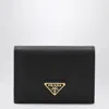 Prada Black Saffiano Leather Small Wallet Women In Black
