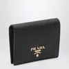 Prada Small Saffiano Leather Bi-fold Wallet In Black