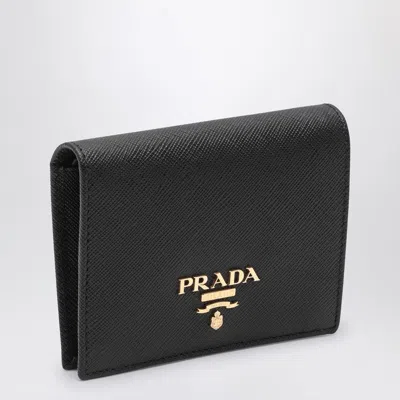 Prada Black Saffiano Leather Small Wallet Women