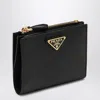 Prada Triangle-logo Saffiano Leather Wallet In Black