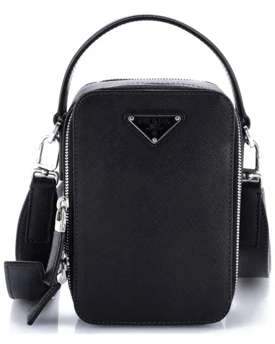 Prada Black Sheep Leather Brique Vertical Crossbody Small (authentic Pre-  Loved)