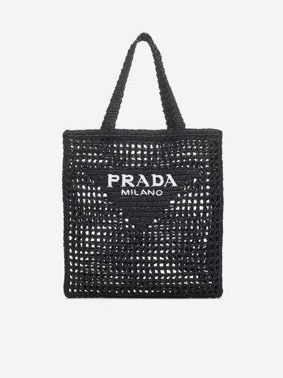 PRADA BLACK SHOPPING BAG