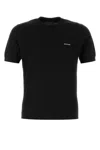 Prada Black Short Sleeve Sweaters In Black