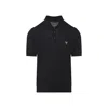 Prada Black Short Sleeves Logo Polo In Black