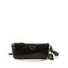 Prada Re-edition 2002 Medium Shiny Finish Leather Shoulder Bag In Black