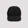 Prada Logo Re-nylon Baseball Cap In Black