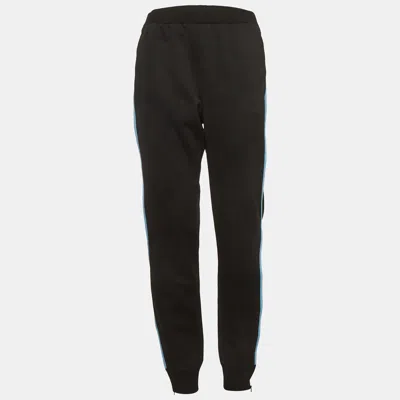 Pre-owned Prada Black Side Stripe Jersey Track Pants M
