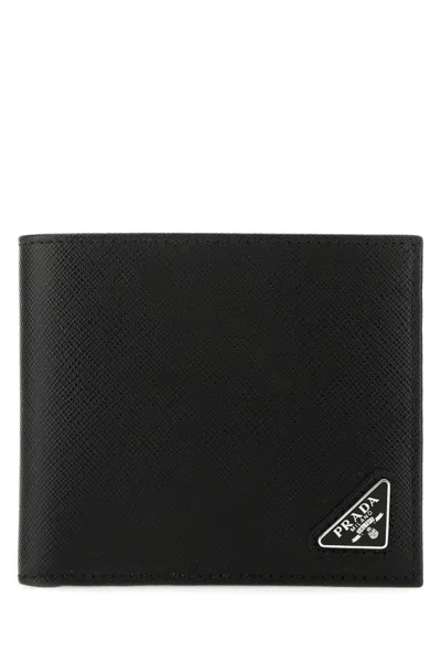 PRADA BLACK SIGNATURE WALLET