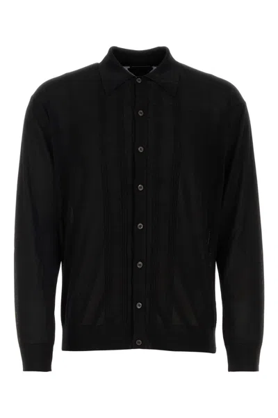 Prada Black Silk Cardigan