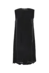 Prada Black Silk Dress In Black