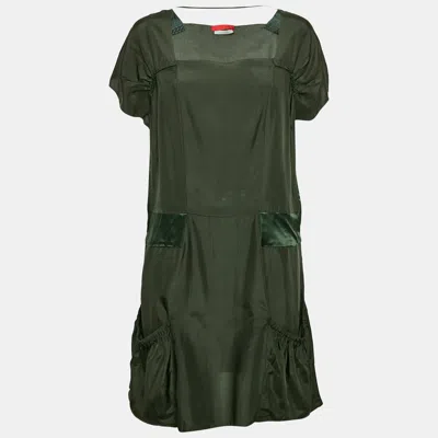 Pre-owned Prada Black Silk Mini Dress M