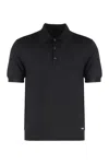 Prada Black Silk Polo Shirt