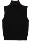Prada Rollkragenweste Aus Kaschmir In Black