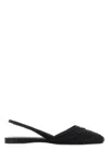 Prada Black Slingback Ballet Flat In Black
