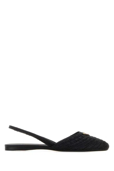 Prada Black Slingback Ballet Flat