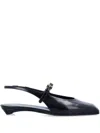 Prada Mary Jane Patent Pointy-toe Slingback Ballerina Flat