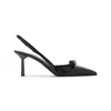 Prada 80 Patent Leather Slingback Pumps In Black