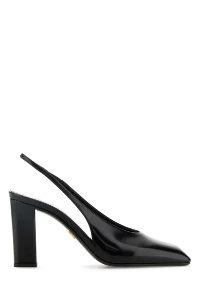 PRADA BLACK SLINGBACK PUMPS