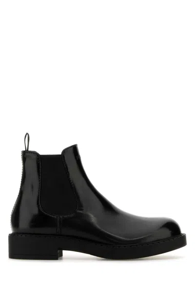 Prada Black Slip On Boots