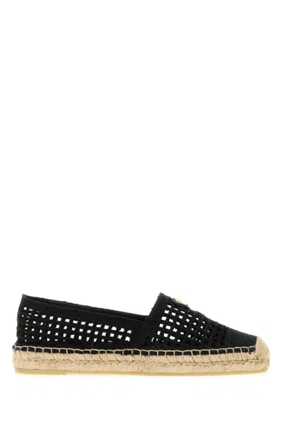 PRADA BLACK SLIP ON ESPADRILLES