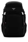 Prada Black Speedrock Backpack In Black
