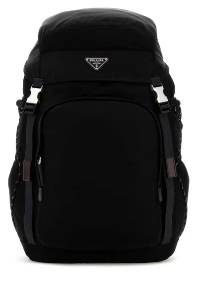 PRADA MEN BLACK SPEEDROCK BACKPACK, ONESIZE LUXURY BACKPACKS FOR MEN DARVEYS