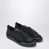 Prada Speedrock Leather And Mesh Fabric Sneakers In Black