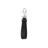 Prada Black Stainless Steel Keychain In Black