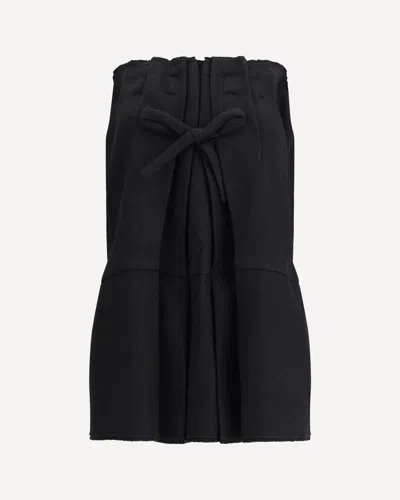 Prada Black Strapless Dress With A Bow