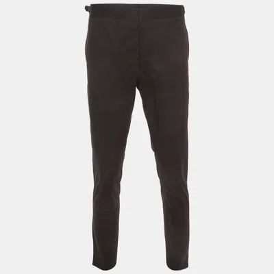 Pre-owned Prada Black Stretch Cotton Regular Fit Trouser Xl