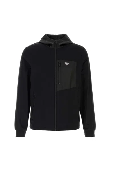 Prada Black Stretch Cotton Sweatshirt
