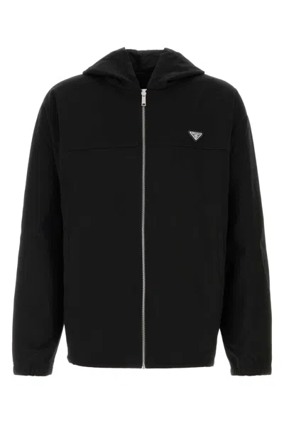 Prada Black Stretch Jersey Reversible Sweatshirt