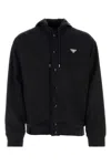 PRADA BLACK STRETCH NYLON CARDIGAN