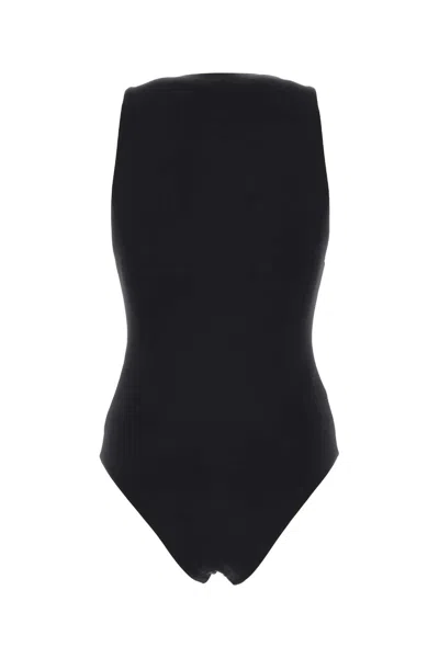 Prada Black Stretch Nylon Swimsuit In Nero