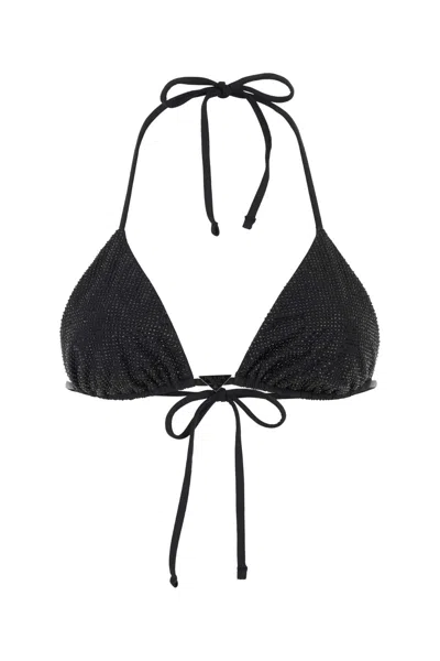 PRADA PRADA BLACK STRETCH RE-NYLON BIKINI TOP