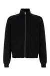 Prada Black Stretch Wool Blend Cardigan