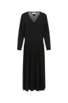 Prada Versatile Wool Blend Dress In Black