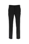Prada Wool Stretch Pant With Pockets And Loops In Nero