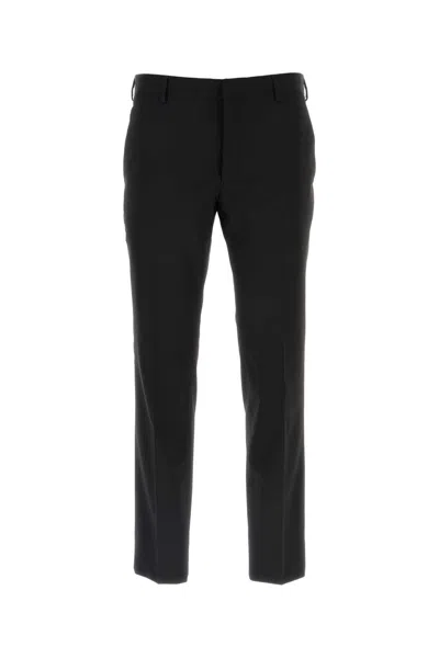 PRADA BLACK STRETCH WOOL PANT