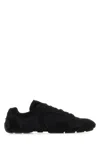 Prada Black Suede And Mesh Montecarlo Re-edition 2005 Sneakers In Black
