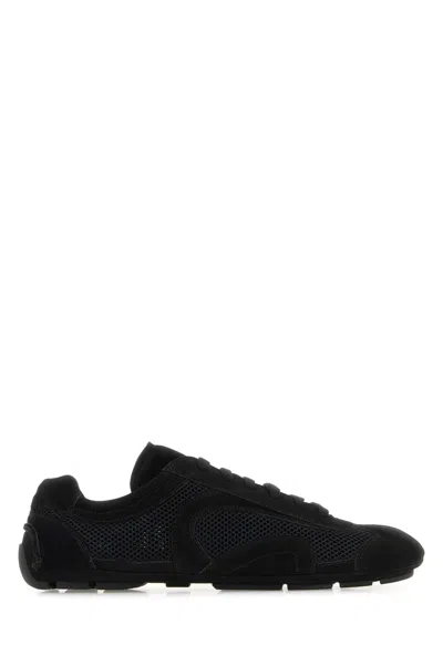Prada Black Suede And Mesh Montecarlo Re-edition 2005 Sneakers