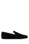 Prada Versatile Round Toe Suede Loafers
